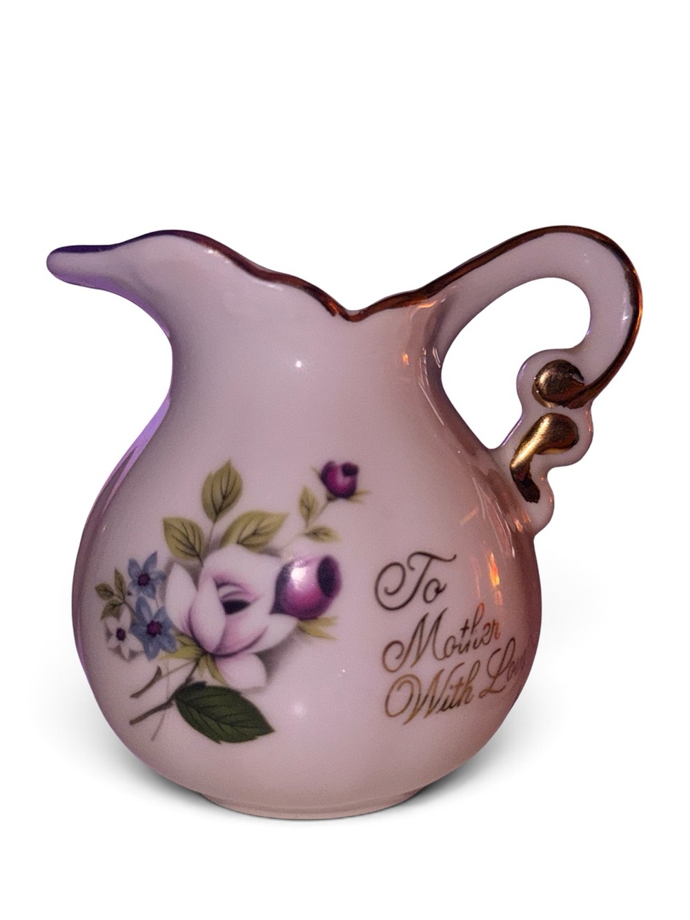 Porcelain vintage creamer “to mother with love”